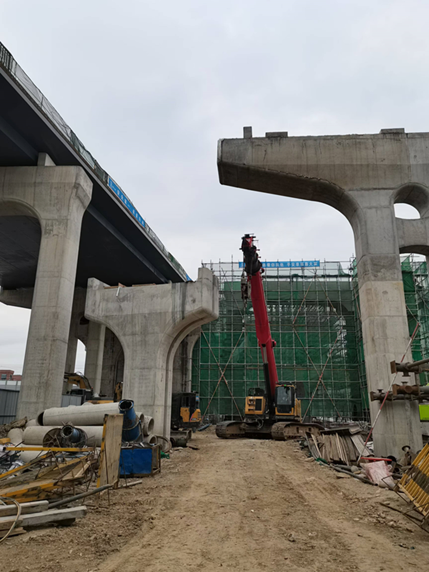 创业大道南延线施工现场